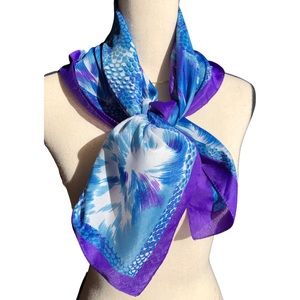 Vintage Italian Blue and Purple Scarf by Liz Sinclair